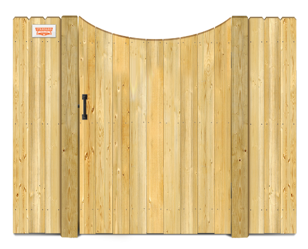 Concave top style gate  - Wood Gate